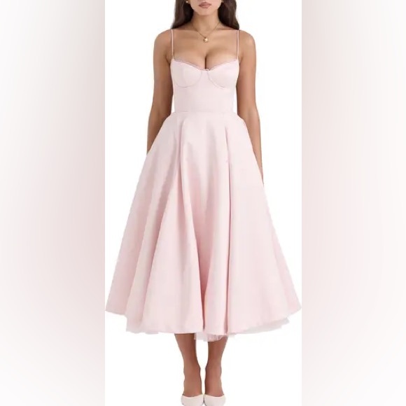 House of CB Mademoiselle Ballerina Pink Midi dress size small, bigger cup (D-E) - Picture 2 of 5
